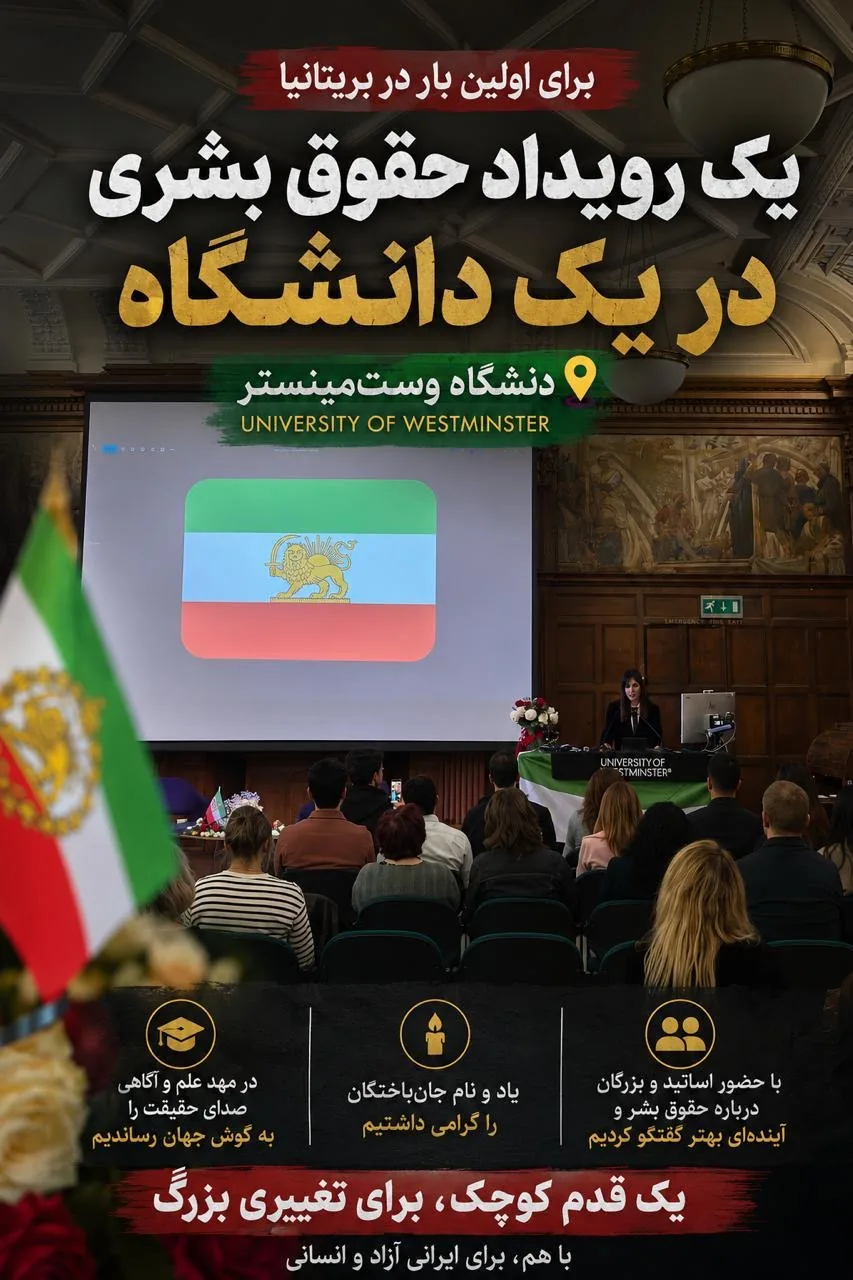 Poster: a human rights event at a university